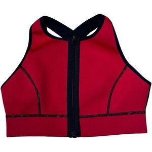 Forever 21 High Impact Crisscross Neoprene Sports Bra – Red – Medium